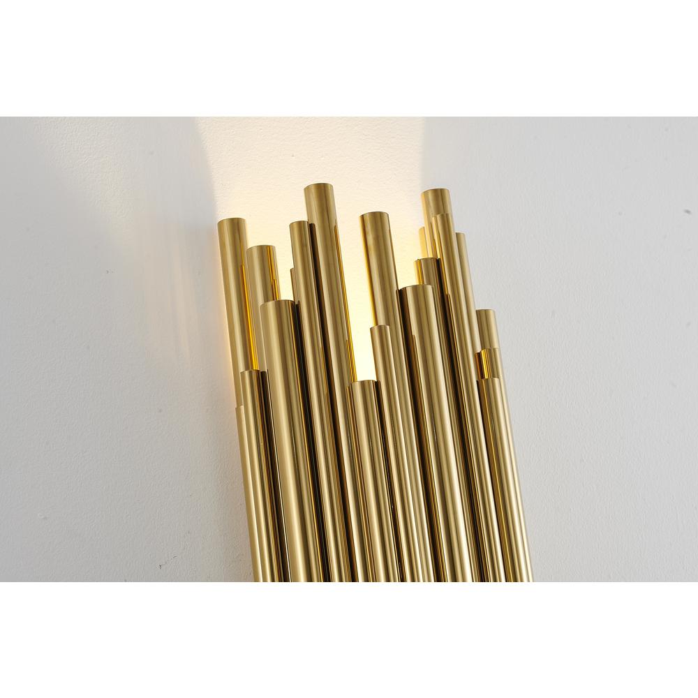 LED Wall Sconce Gold Stainless Steel. Picture 4