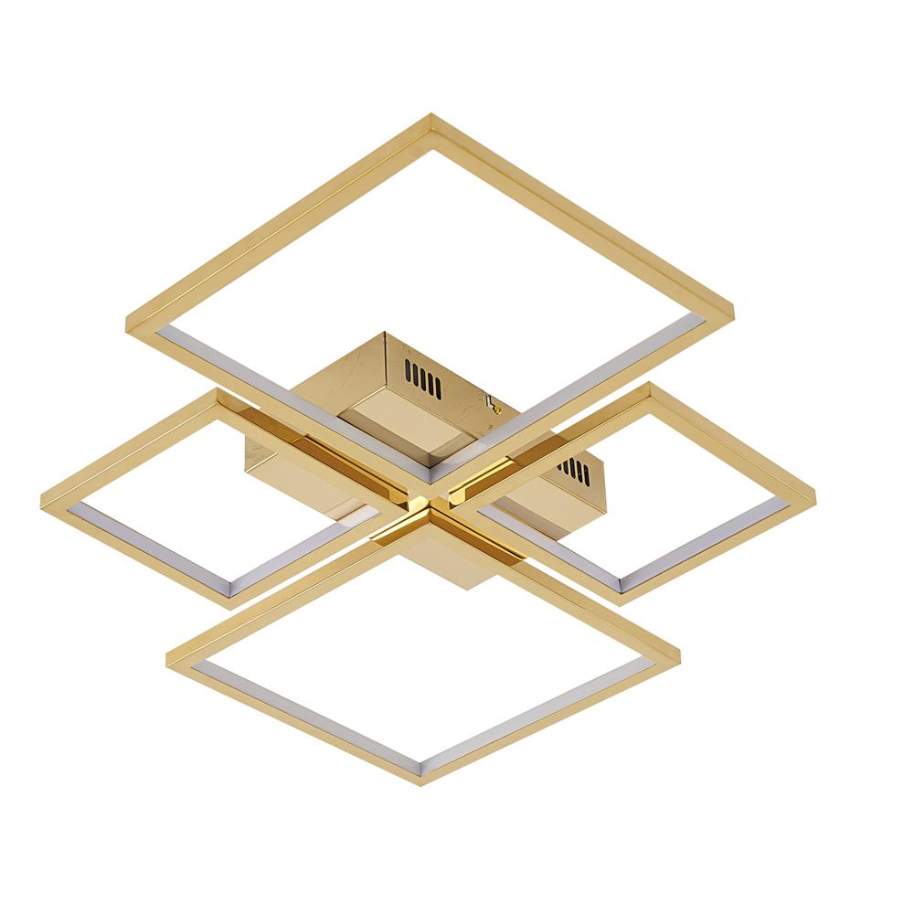 LED Flush Mount Gold Stainless Steel & Acrylic. Picture 2