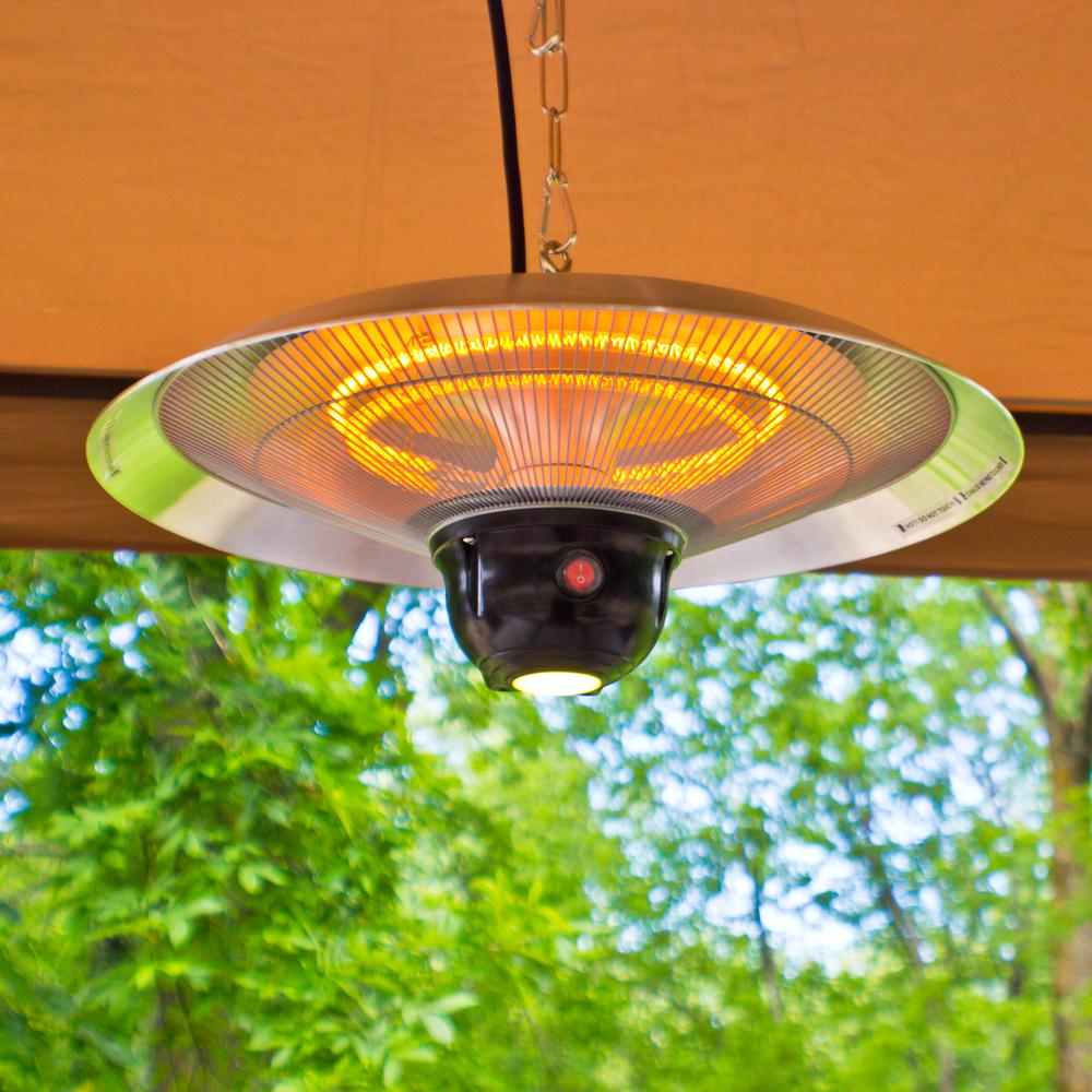 Infrared Electric Outdoor Heater - Hanging with LED & Remote. Picture 4