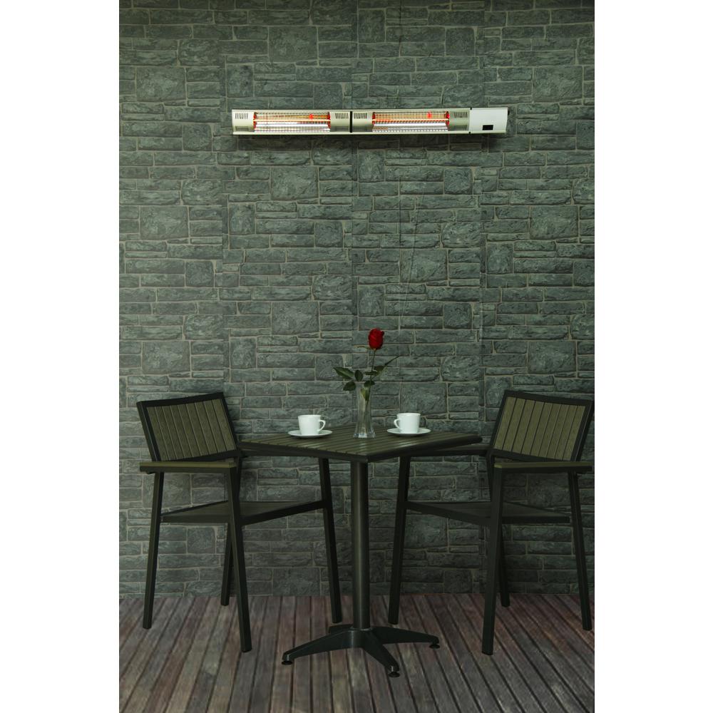 240V Infrared Electric Outdoor Heater - Wall Mounted with Remote. Picture 3