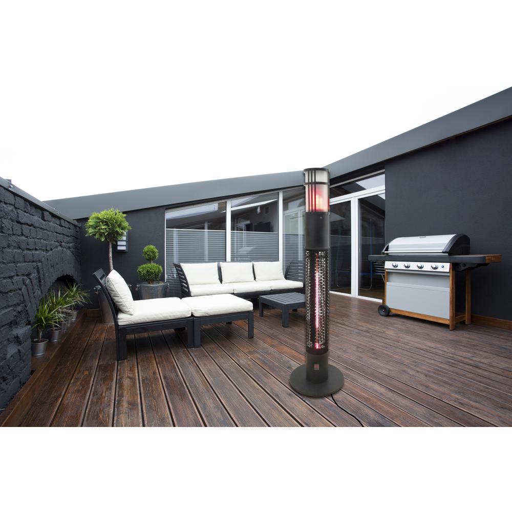 Infrared Electric Outdoor Heater Portable With Gold Tube and Flame. Picture 4