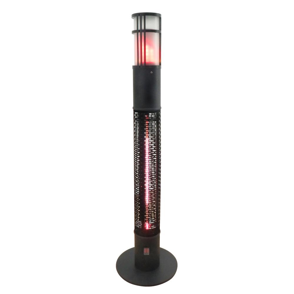 Infrared Electric Outdoor Heater Portable With Gold Tube and Flame. Picture 1