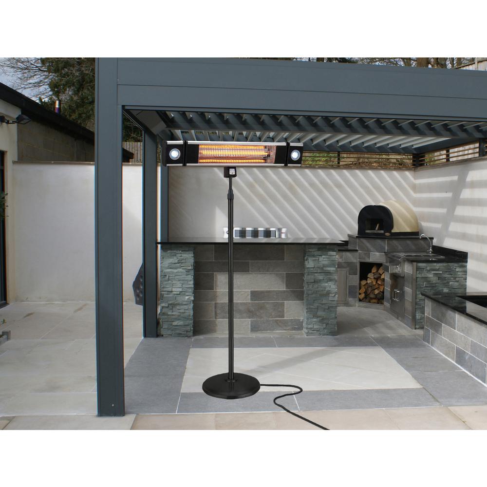 Infrared Electric Outdoor Heater - Freestanding With LED & Remote. Picture 3
