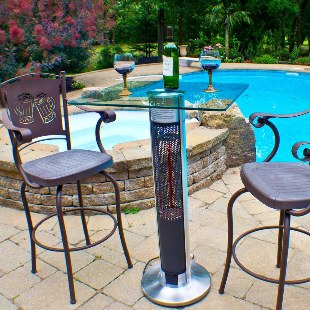 Infrared Electric Outdoor Heater - Bistro Table With LED. Picture 5