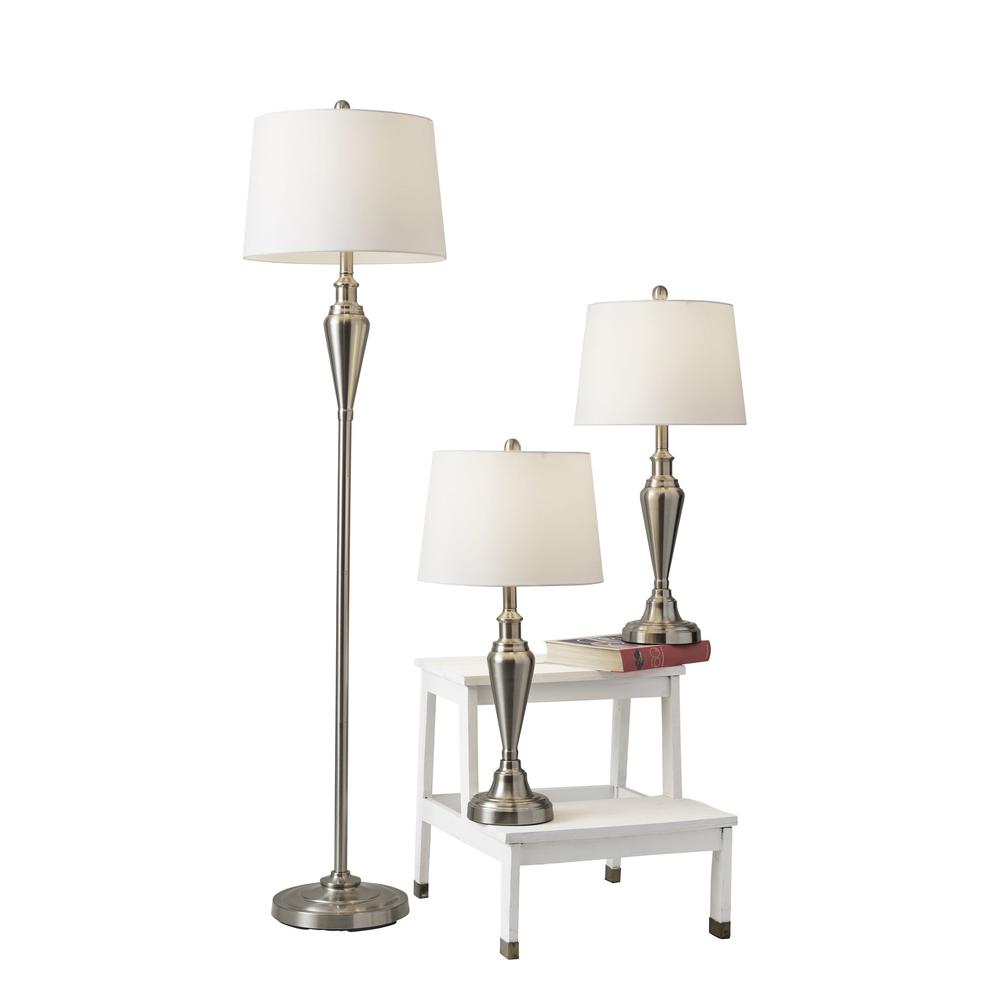 Glendale 3 Piece Floor and Table Lamp Set. Picture 3