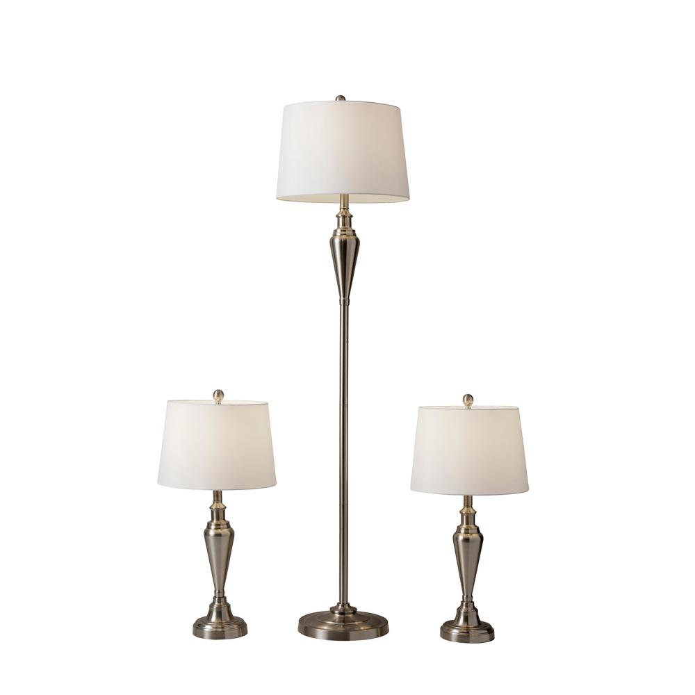 Glendale 3 Piece Floor and Table Lamp Set. Picture 1