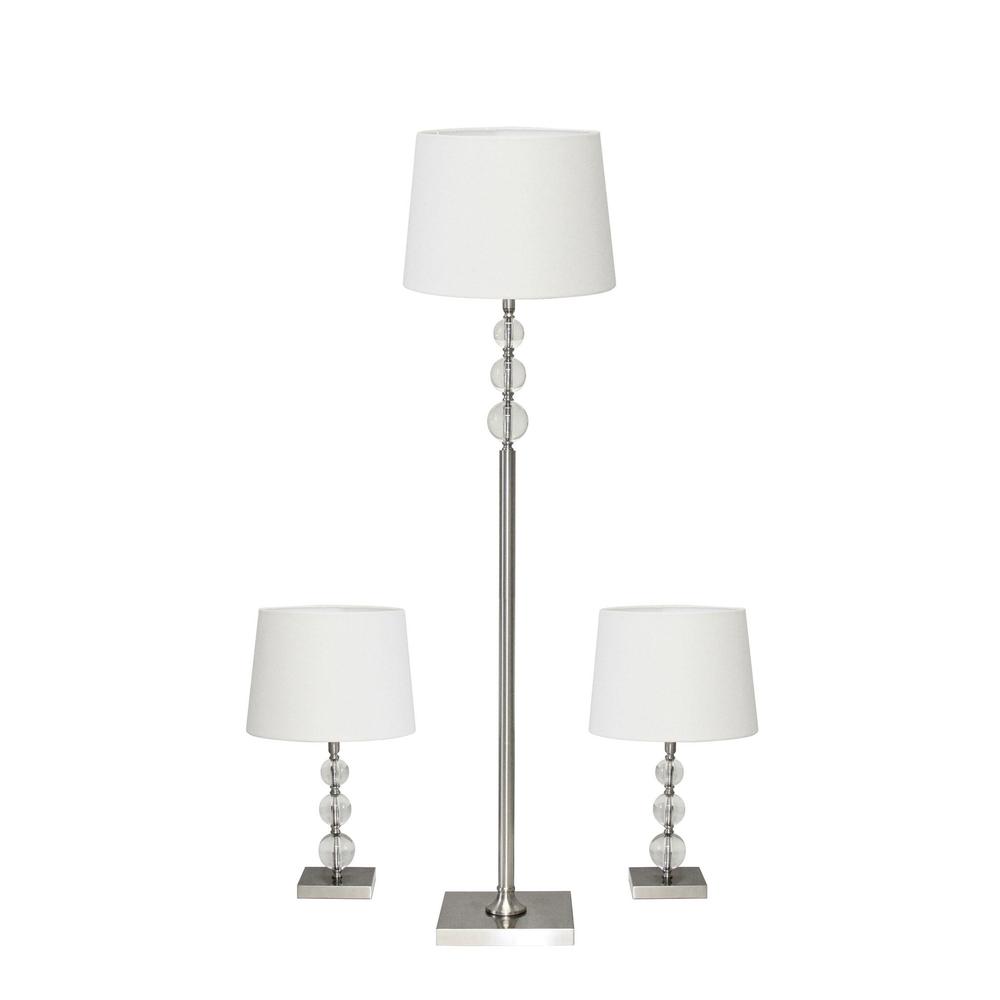 Olivia 3 Piece Floor and Table Lamp Set. Picture 2