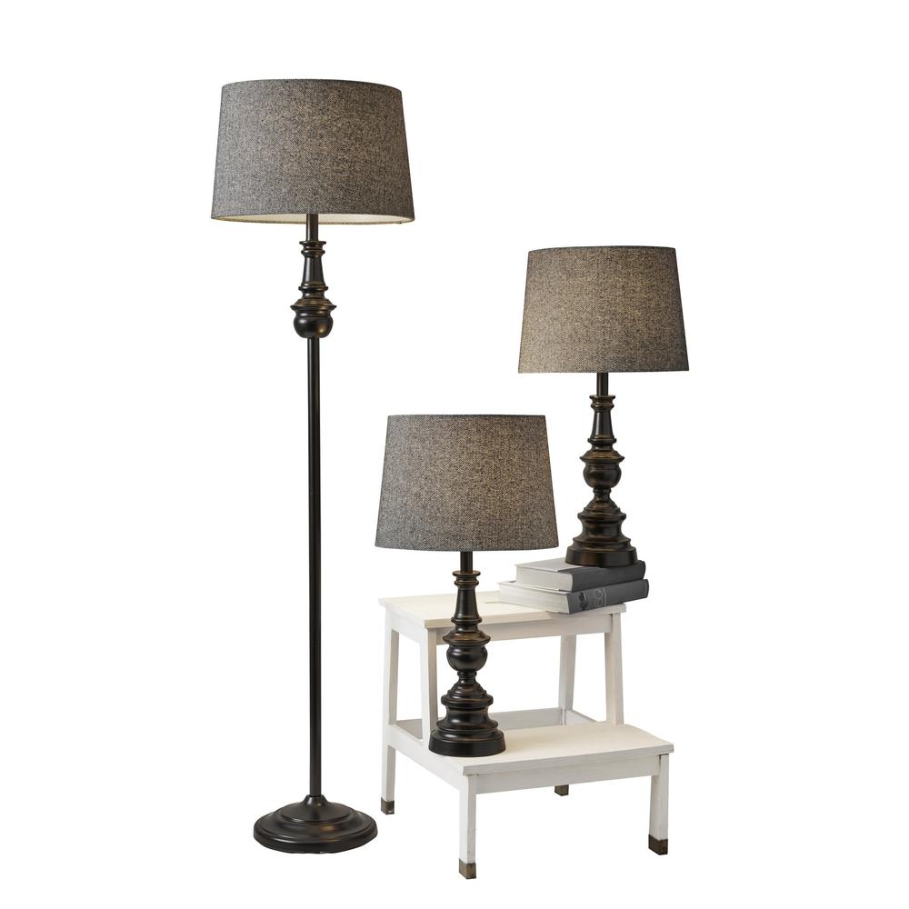 Chandler 3 Piece Floor and Table Lamp Set. Picture 2