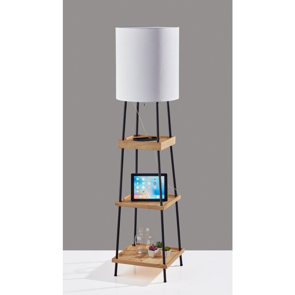 Henry AdessoCharge Shelf Floor Lamp- Natural. Picture 4