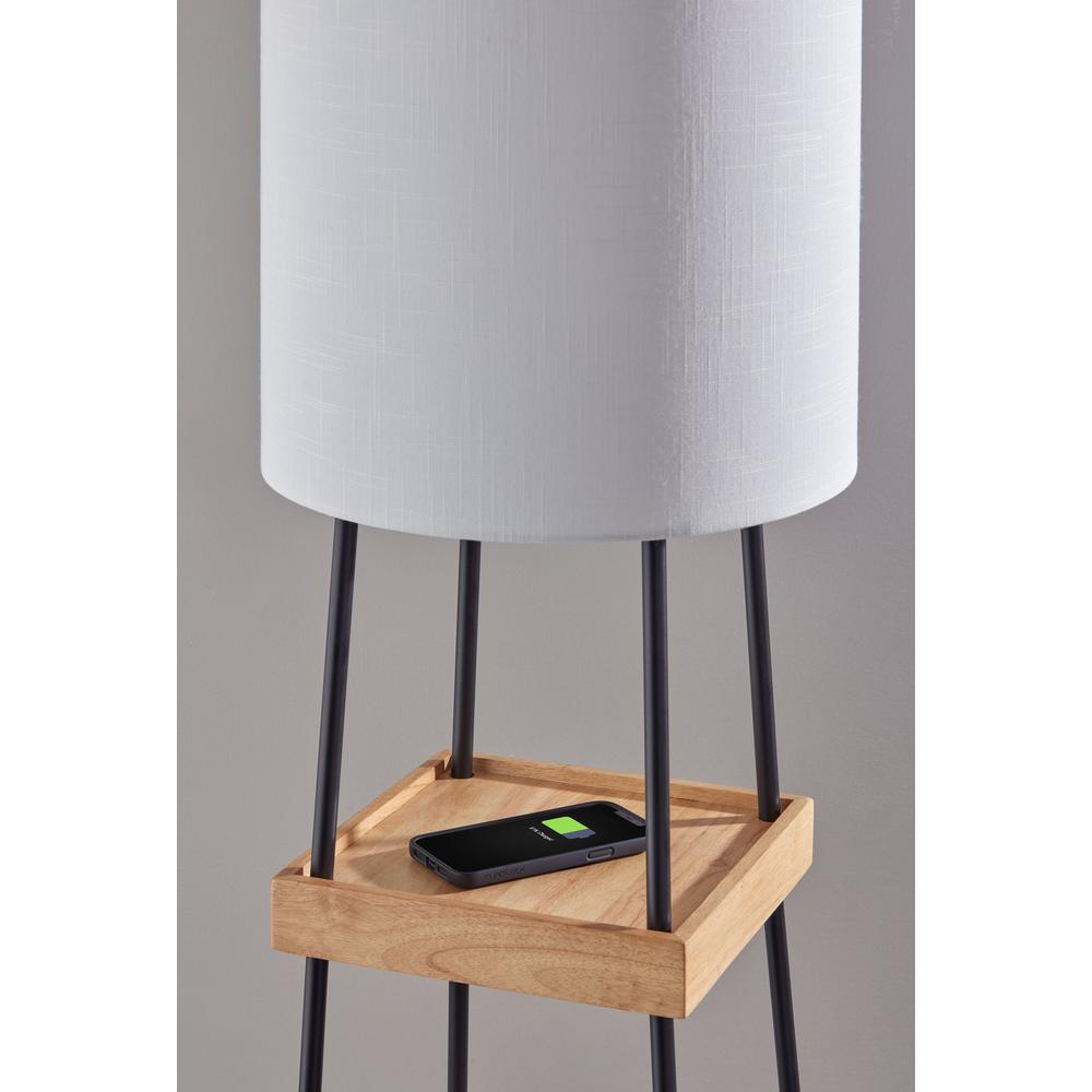 Henry AdessoCharge Shelf Floor Lamp- Natural. Picture 8