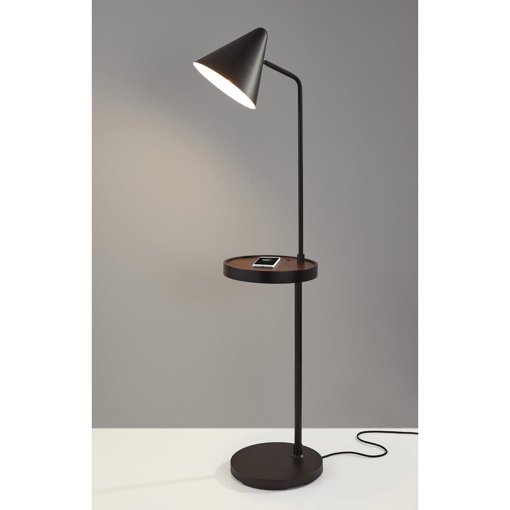 Oliver Wireless Charging Task Shelf Floor Lamp. Picture 2
