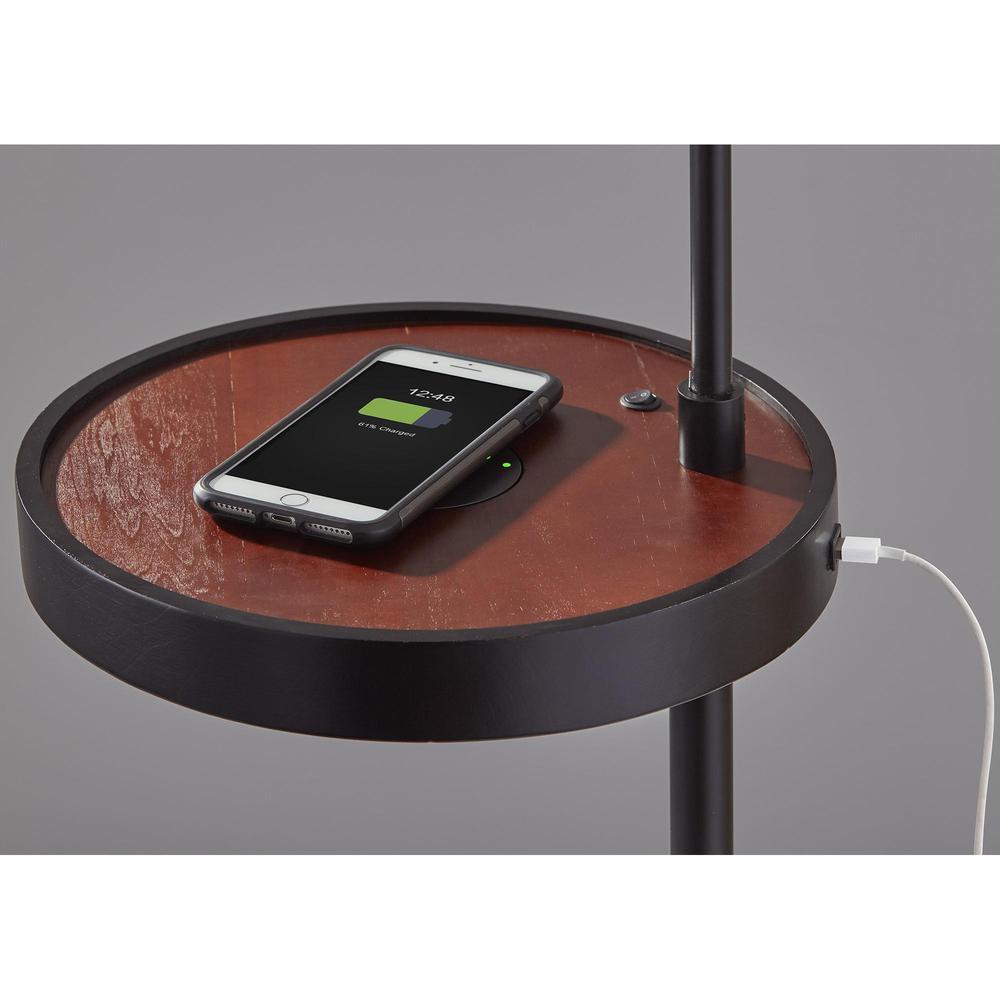 Oliver Wireless Charging Task Shelf Floor Lamp. Picture 3