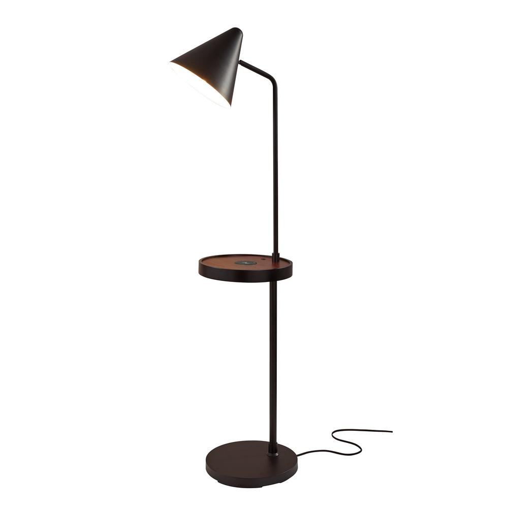 Oliver Wireless Charging Task Shelf Floor Lamp. Picture 1