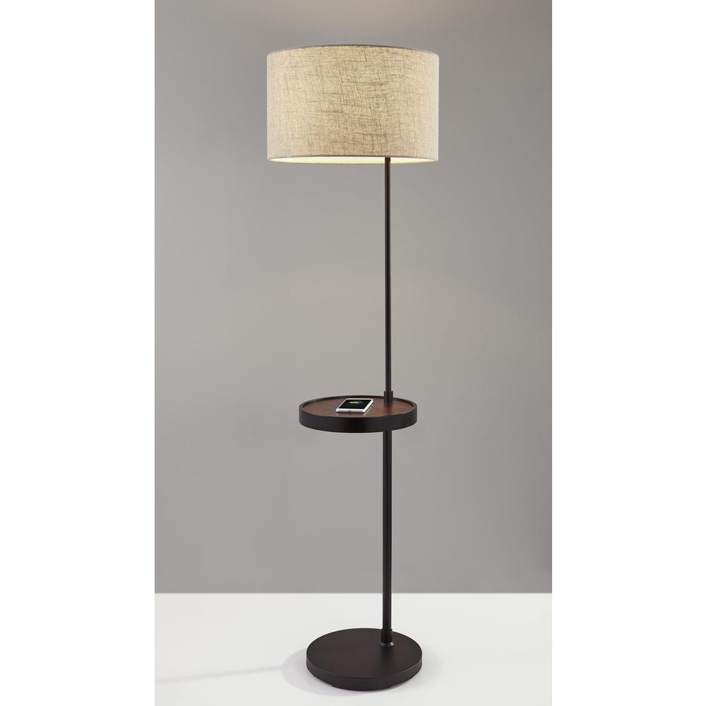 Oliver Wireless Charging Shelf Floor Lamp. Picture 2