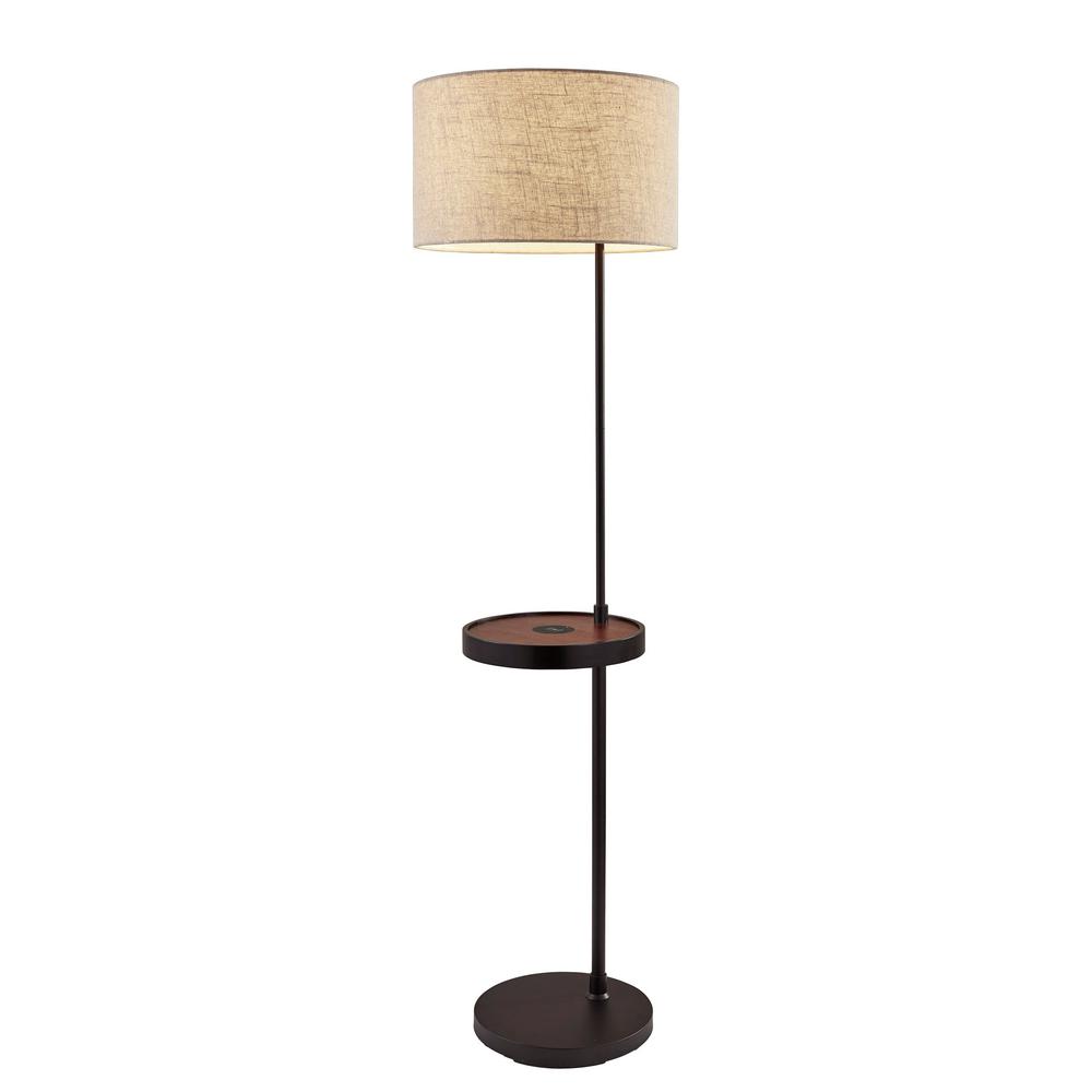Oliver Wireless Charging Shelf Floor Lamp. Picture 1