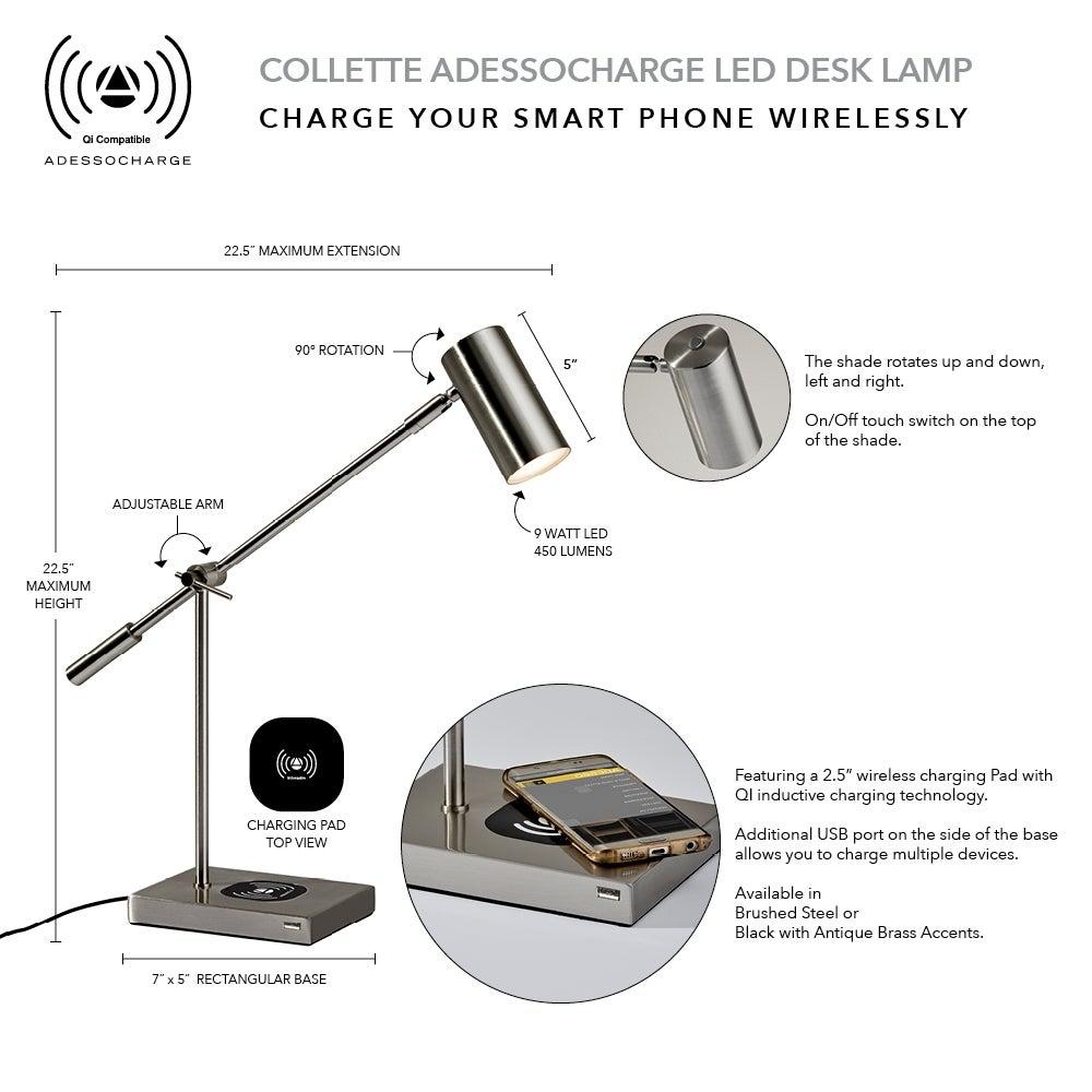 Collette Adesso Charge LED Desk Lamp. Picture 9