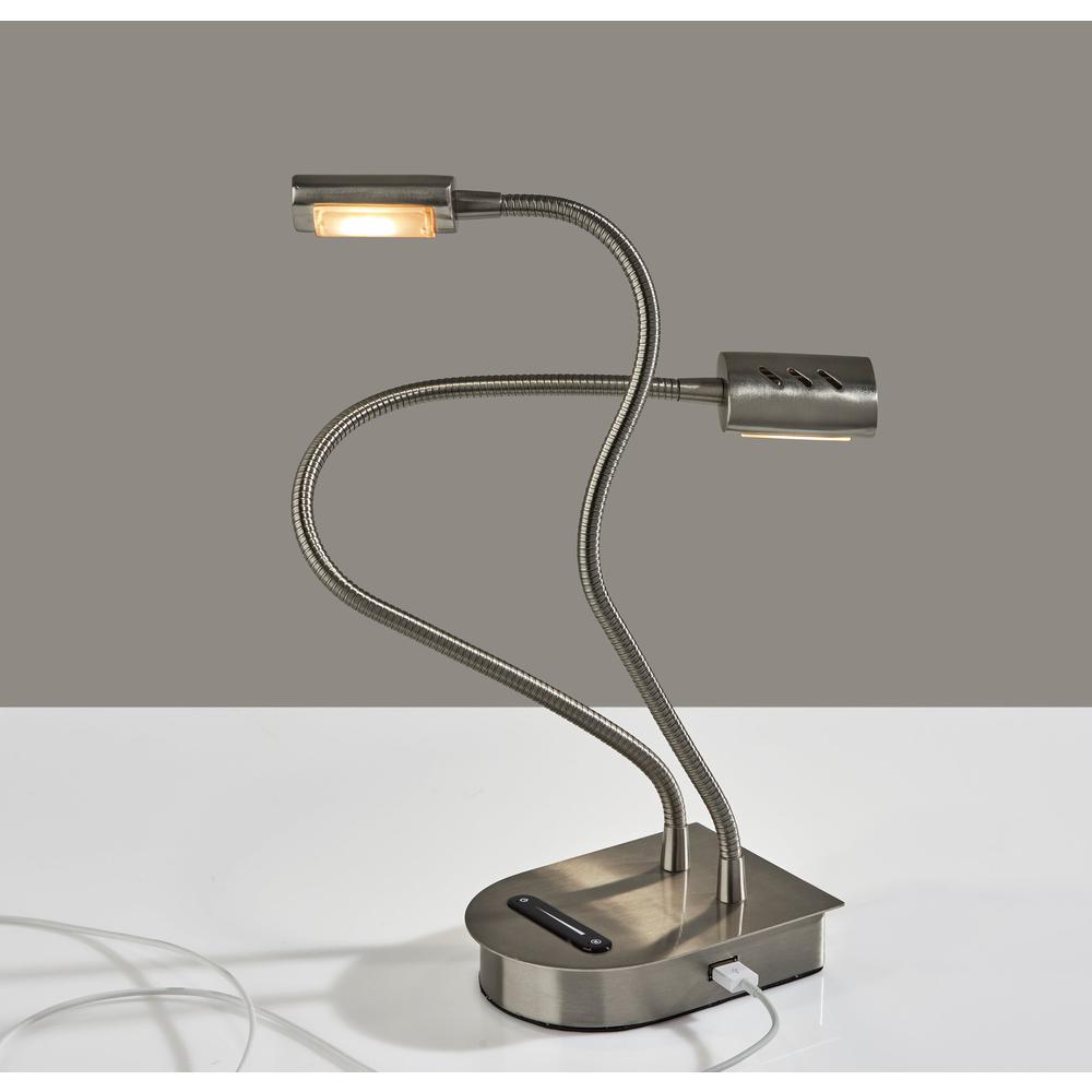 Eternity LED 2 Arm Desk Lamp w/Smart Switch. Picture 6