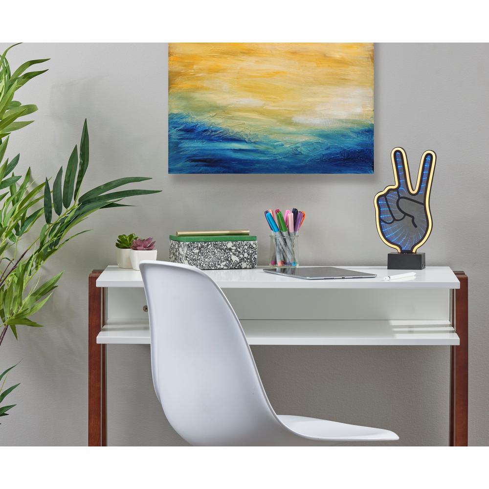Infinity Neon Peace Sign Table/Wall Lamp. Picture 2