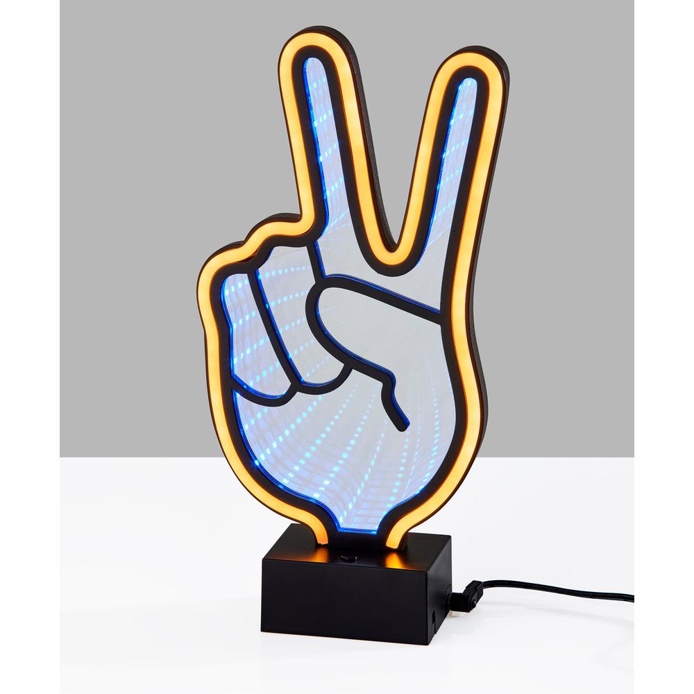 Infinity Neon Peace Sign Table/Wall Lamp. Picture 4