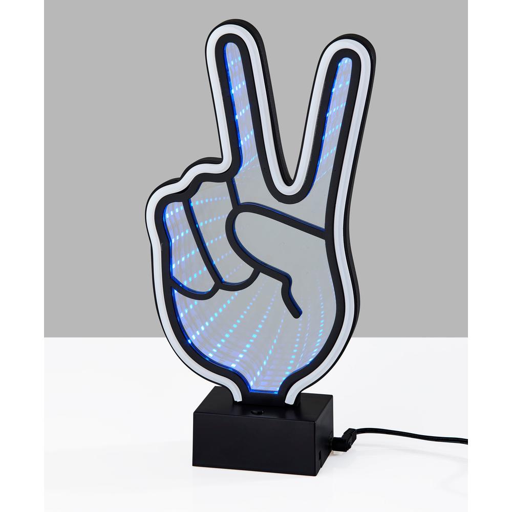 Infinity Neon Peace Sign Table/Wall Lamp. Picture 5