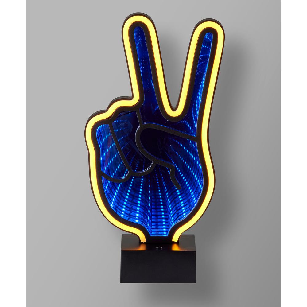 Infinity Neon Peace Sign Table/Wall Lamp. Picture 8