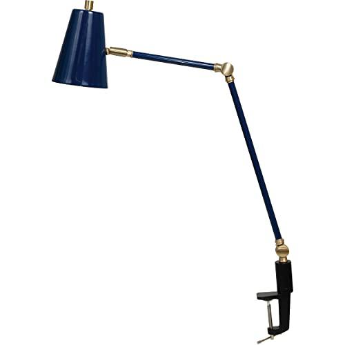 Aria  Clip on table lamp spot light navy blue/satin brass. Picture 1