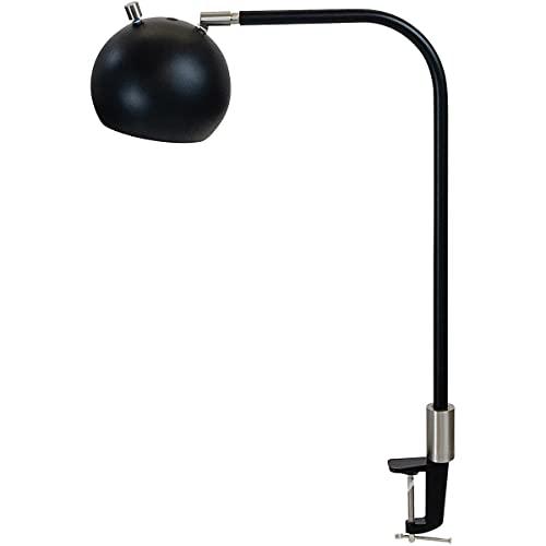 Aria  Clip on table  lamp round globe black/satin nickel. Picture 1