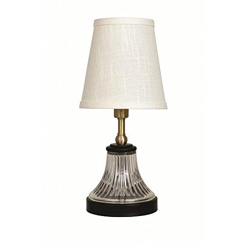 Bryson  Mini glass black and satin brass accent lamp. Picture 1