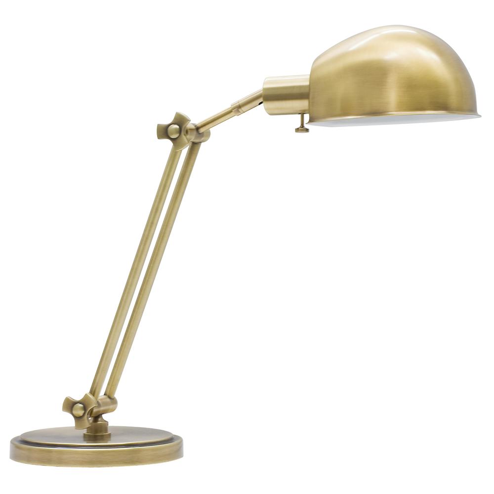 Addison Adjustable Antique Brass Pharmacy Desk Lamp. Picture 1