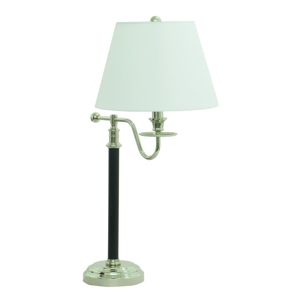 Bennington 28.5" Black and Polished Table Lamp. Picture 1