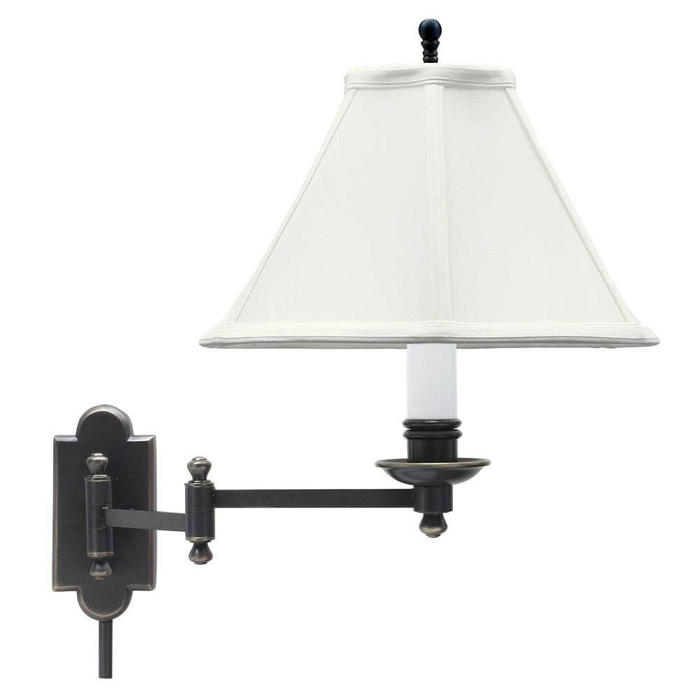 Club Oil Rubbed Bronze Wall Swing Lamp. Picture 1