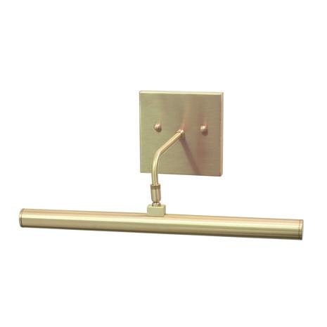 Direct Wire Slim-Line LED 14" Satin Brass Picture Light. Picture 1