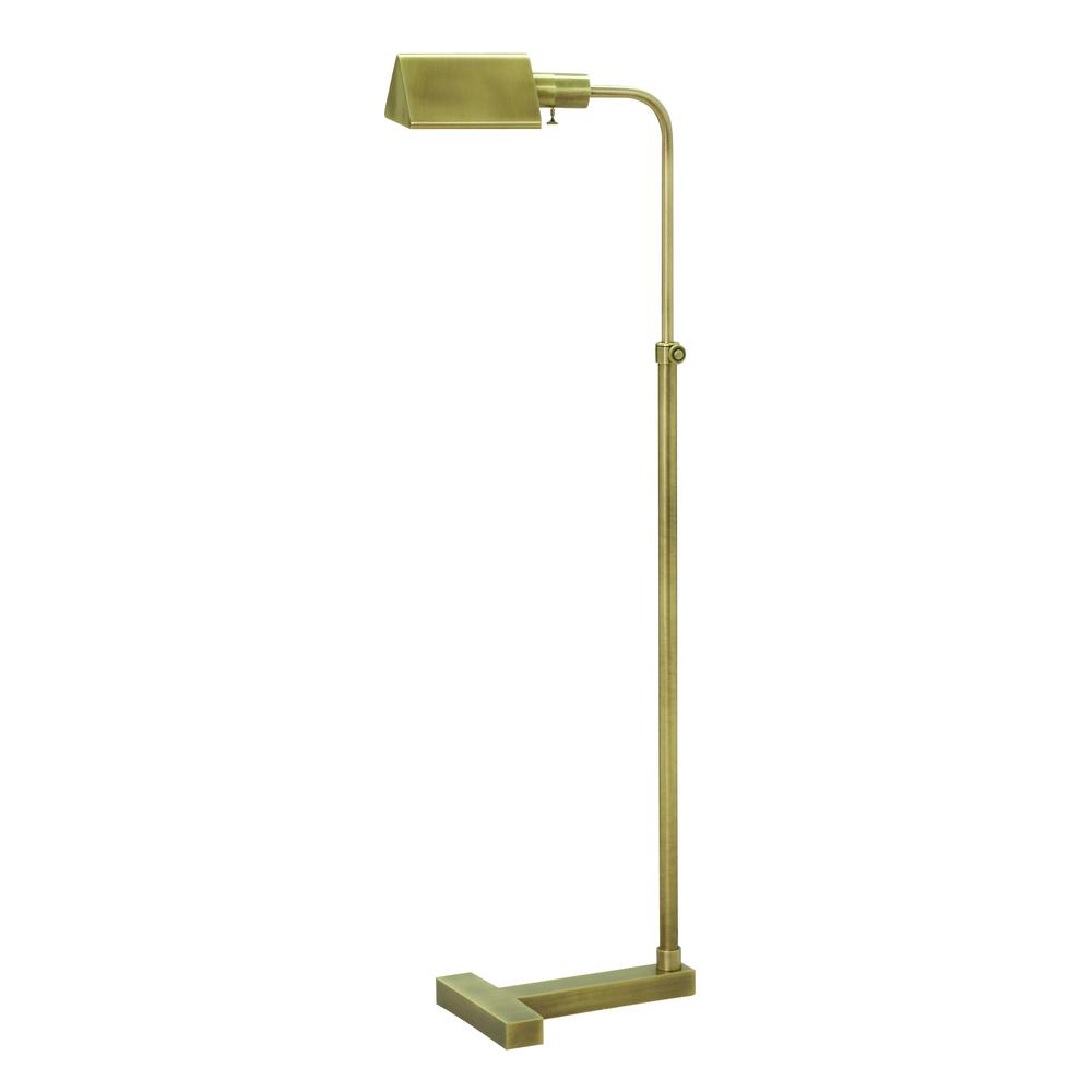 Fairfax Adjustable Pharmacy Lamp in Antique Brass. Picture 1