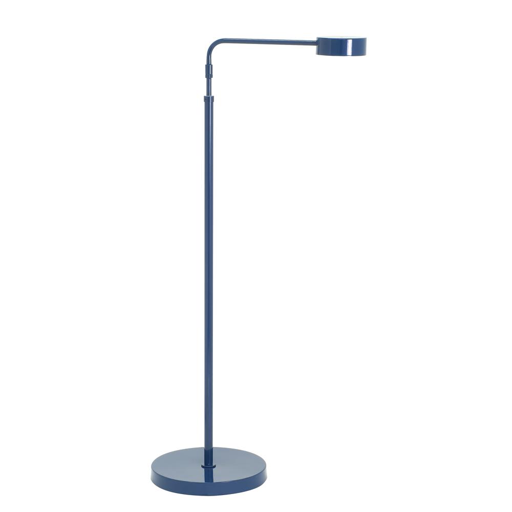 Generation Adjustable LED Floor Lamp in Navy Blue. Picture 1