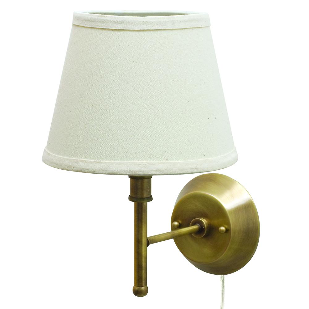 Greensboro Antique Brass Wall Pin-up Lamp. Picture 1