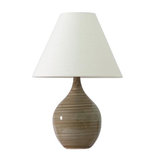 Scatchard 19" Stoneware Accent Lamp in Tigers Eye. Picture 1