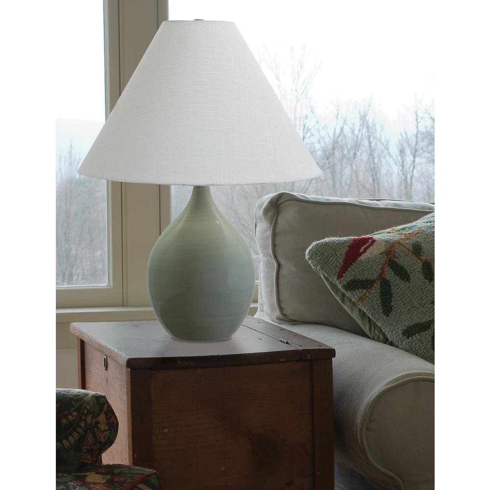 Scatchard 22.5" Stoneware Table Lamp in Celadon. Picture 2