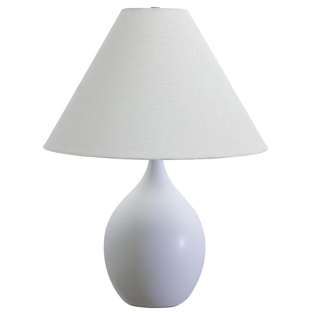 Scatchard 22.5" Stoneware Table Lamp in White Matte. Picture 1