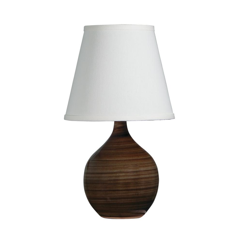 Scatchard 13.5" Mini Accent Lamp in Tigers Eye. Picture 1