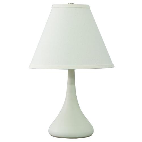 Scatchard 19" Stoneware Table Lamp in White Matte. Picture 1