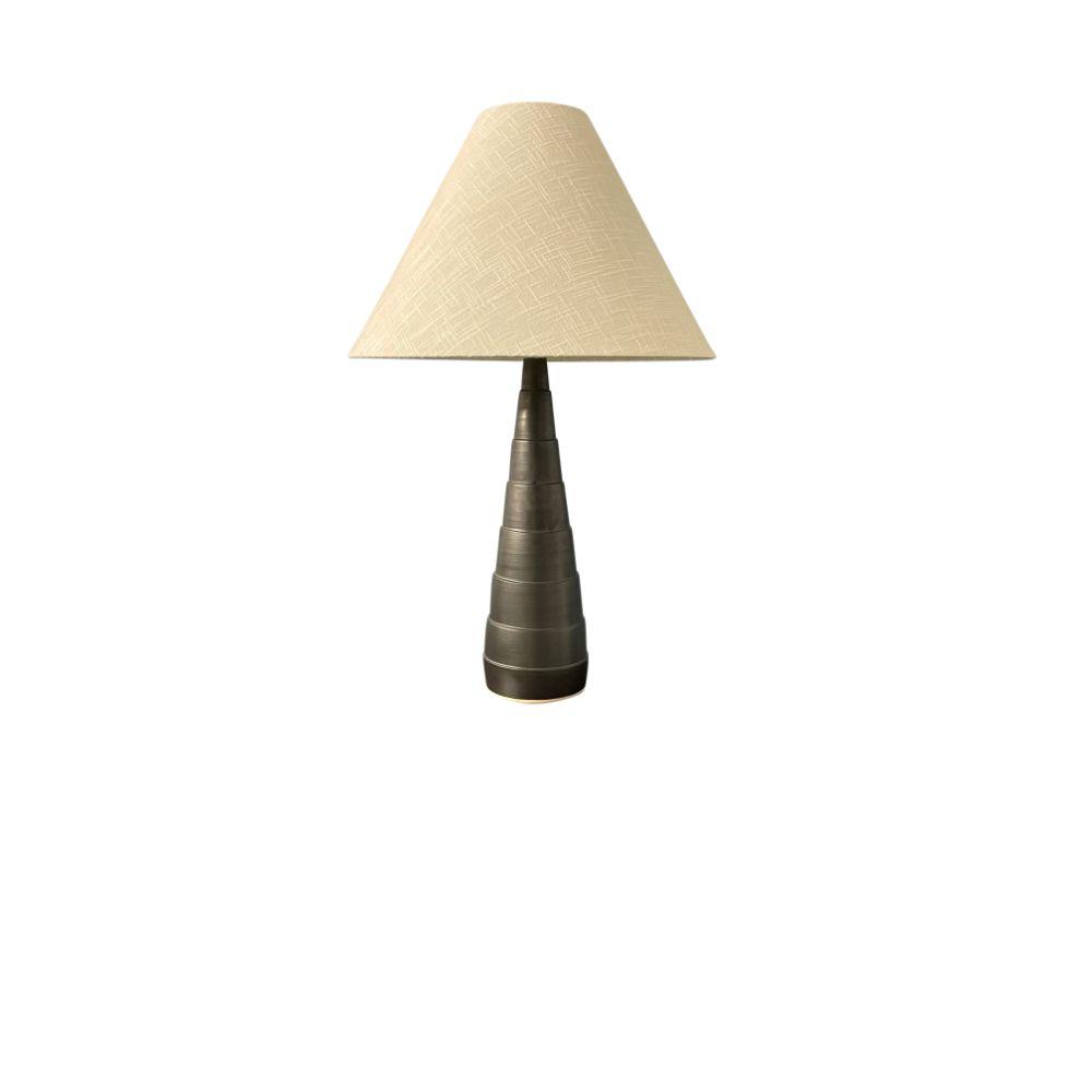 Scatchard 26.5" Stoneware Accent Lamp in Black Matte. Picture 1