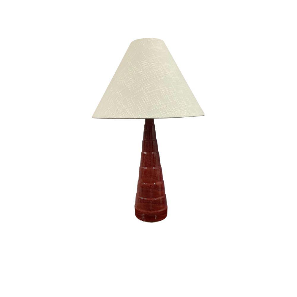 Scatchard 26.5" Stoneware Accent Lamp in Iron Red. Picture 1