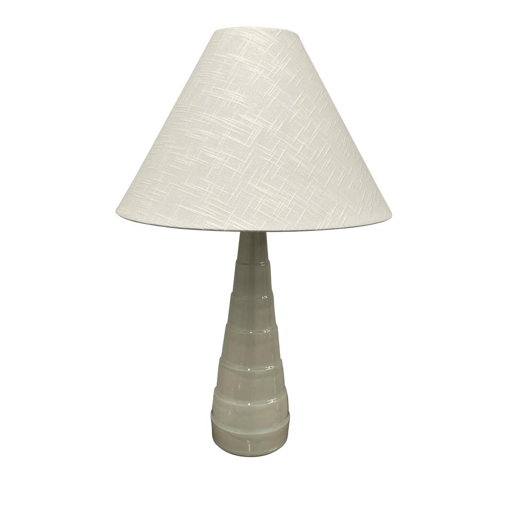 Scatchard 26.5" Stoneware Accent Lamp in Gray Gloss. Picture 1