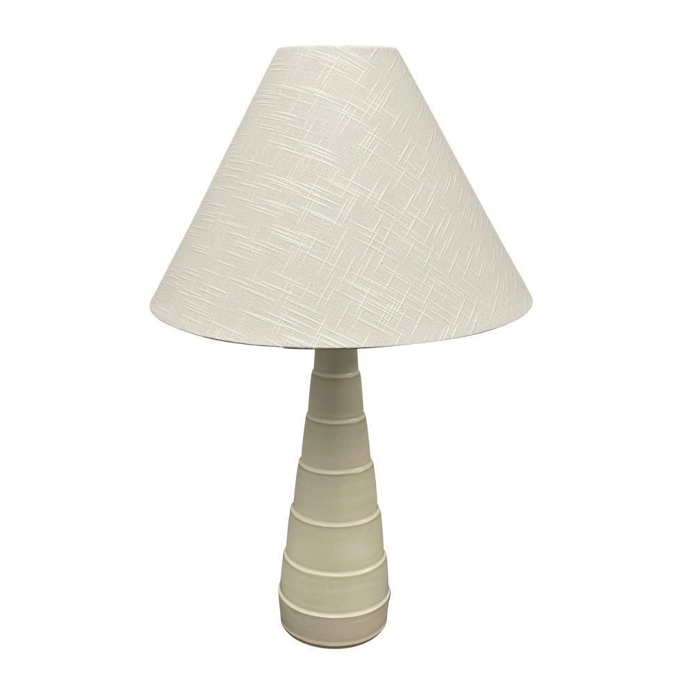 Scatchard 26.5" Stoneware Accent Lamp in White Matte. Picture 1
