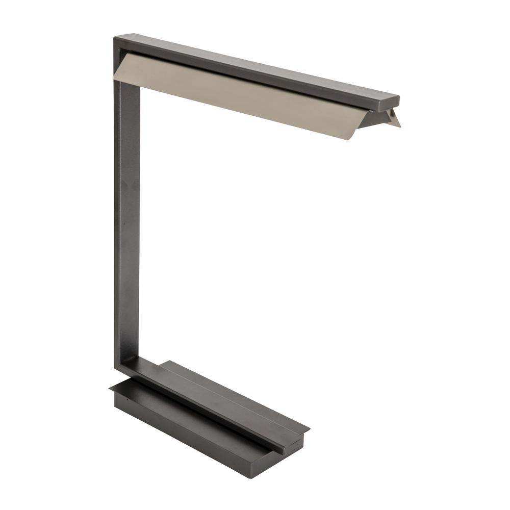19" Jay LED Table Lamp in Granite with Satin Nickel. Picture 1