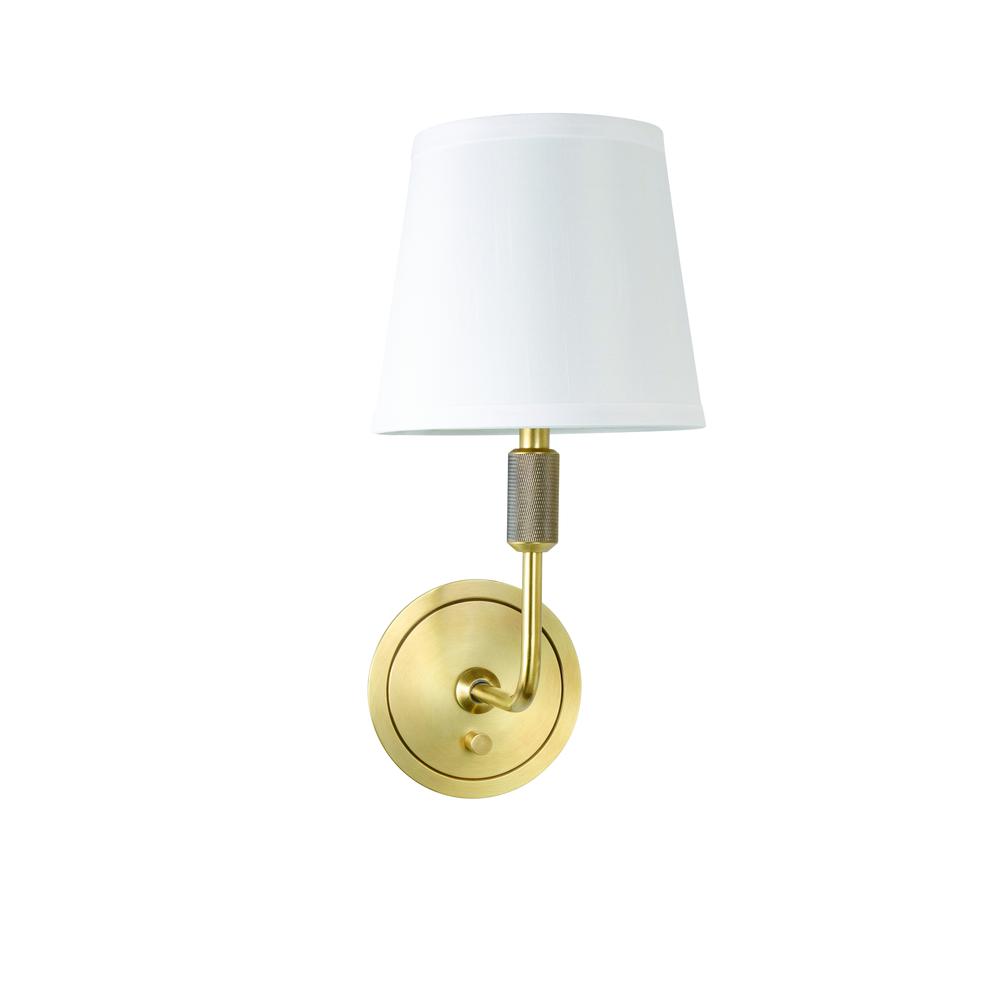 Killington Brushed Brass direct wire wall lamp with full range dimmer. Picture 1