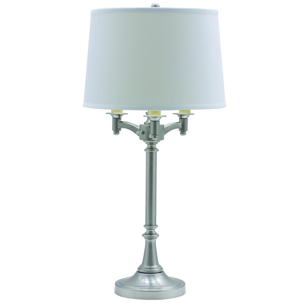 Lancaster 31.75" Satin Nickel Six Way Table Lamp. Picture 1