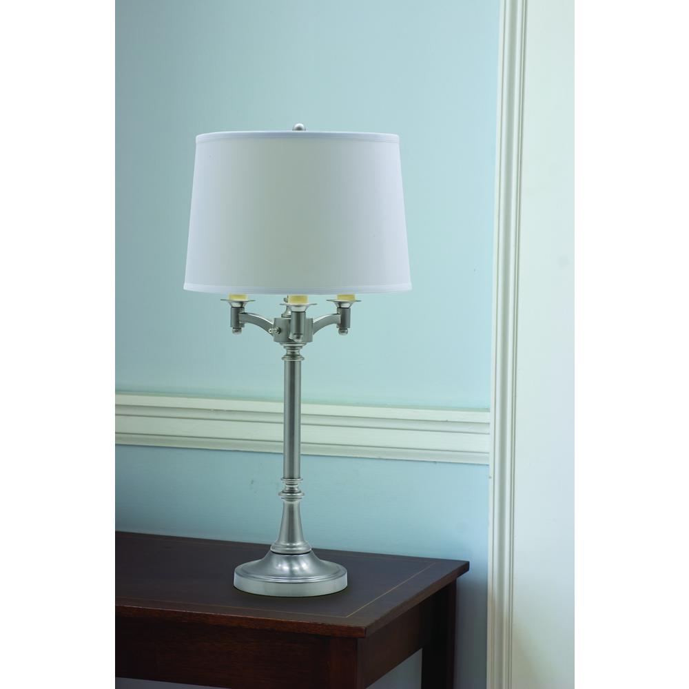 Lancaster 31.75" Satin Nickel Six Way Table Lamp. Picture 2