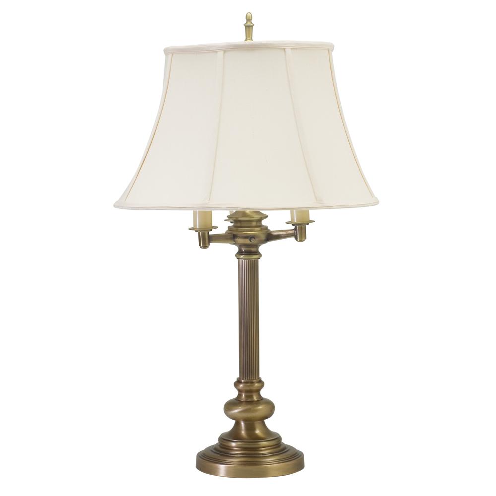 Newport 30" Antique Brass Six-Way Table Lamp. Picture 1