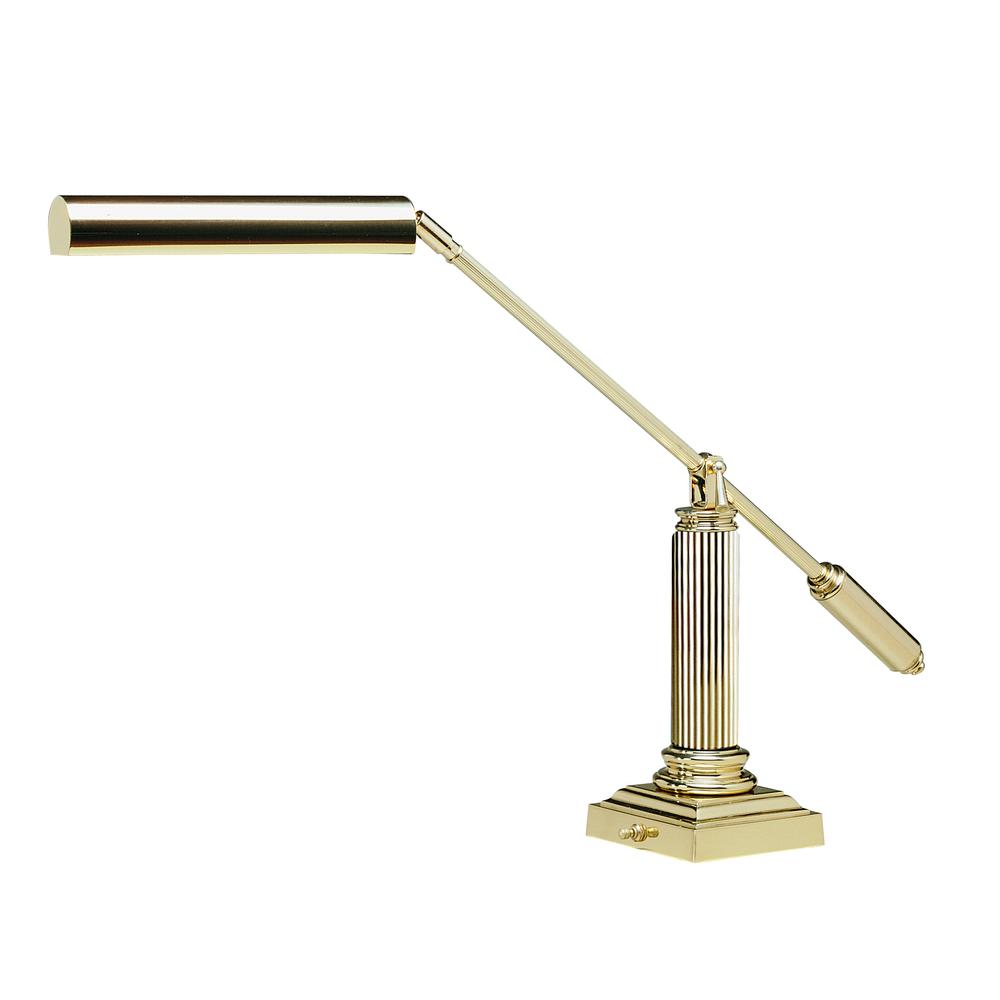Counter Balance Polished Brass Piano/Desk Lamp. Picture 1